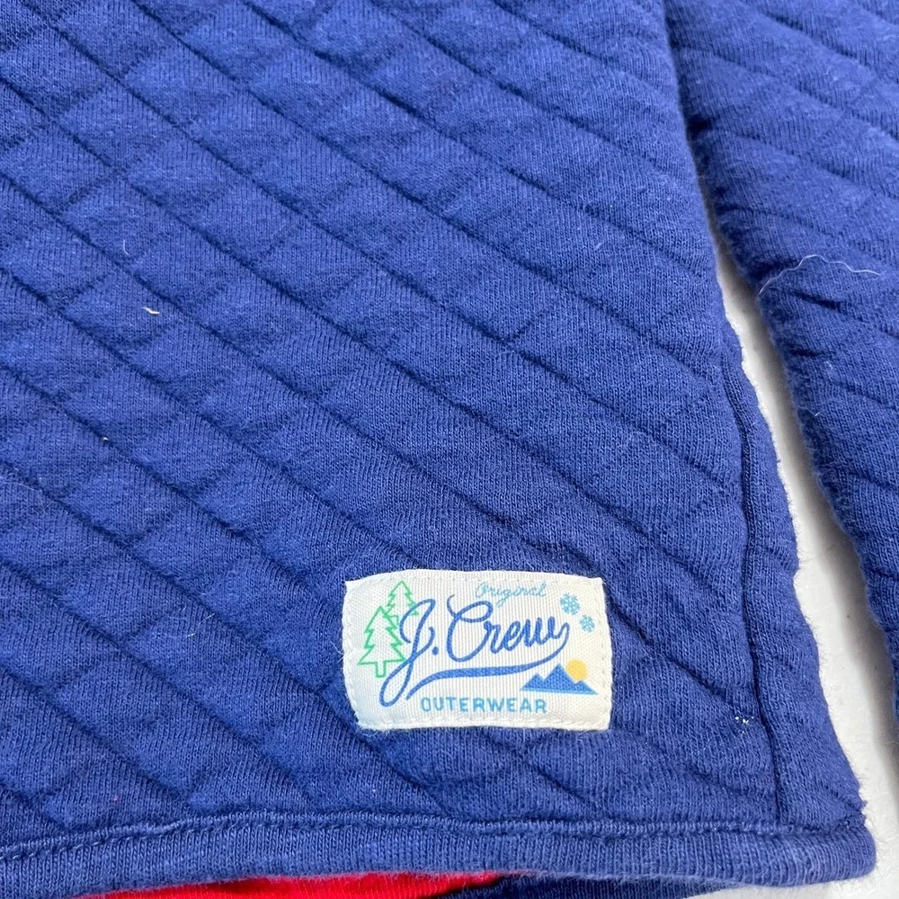 J.Crew Reversible Quilted Pullover S Outdoor Adventure Preppy Cabin‎ Core Preppy